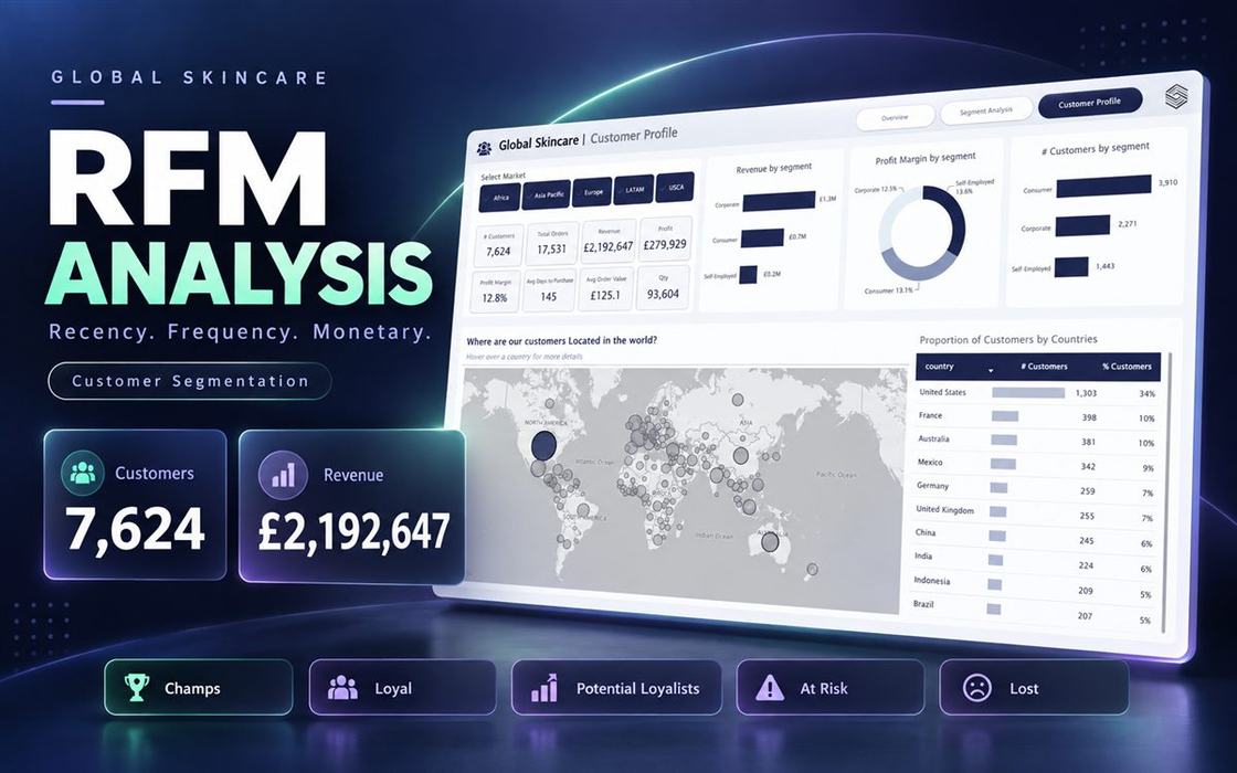 Skincare brand RFM customer segmentation reporting system